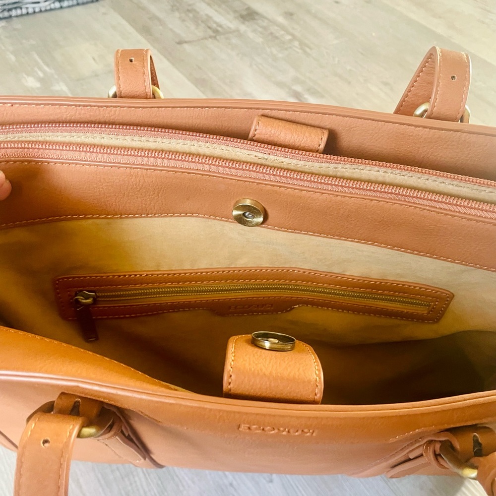 Vegan leather laptop bag - Picture 4 of 6